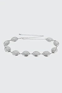 Floral Medallion Chain Belt