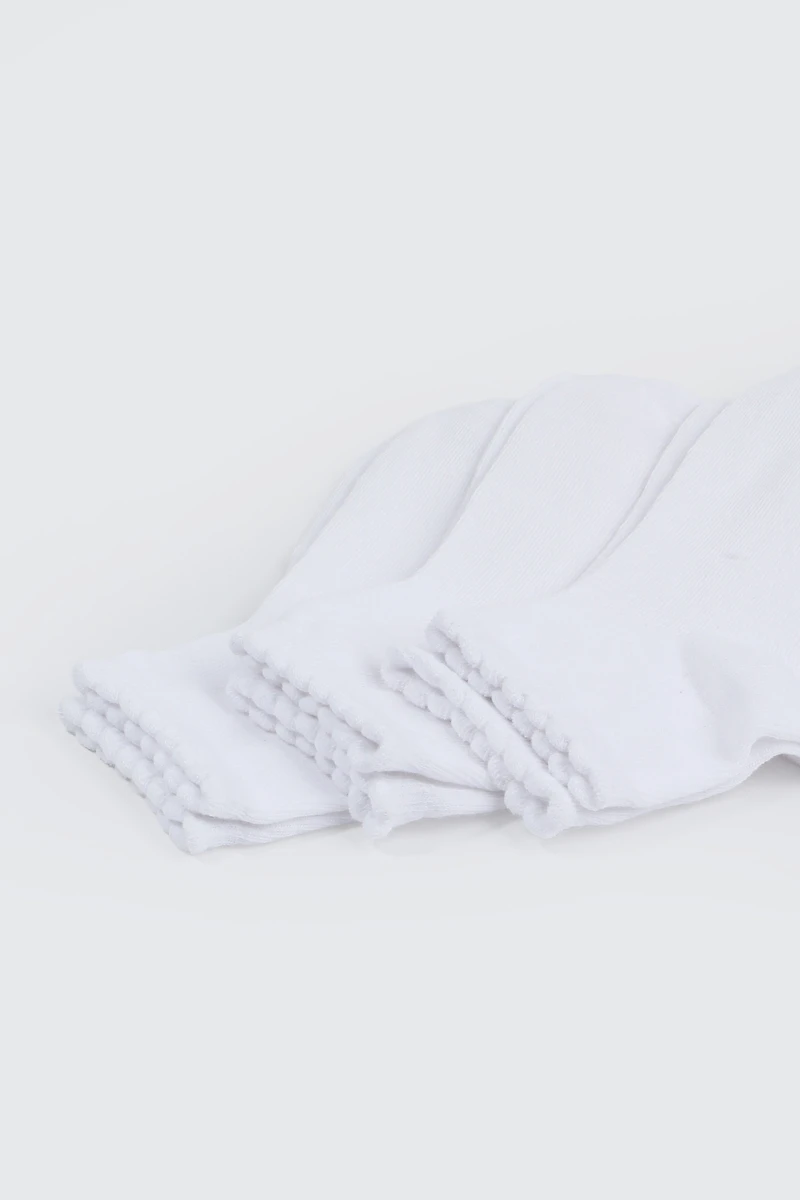 3 paires de chaussettes courtes festonnées