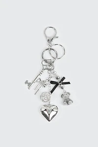 Teddy Bow Keychain Charm
