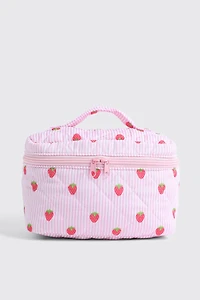 Strawberry Printed Cosmetic Bag