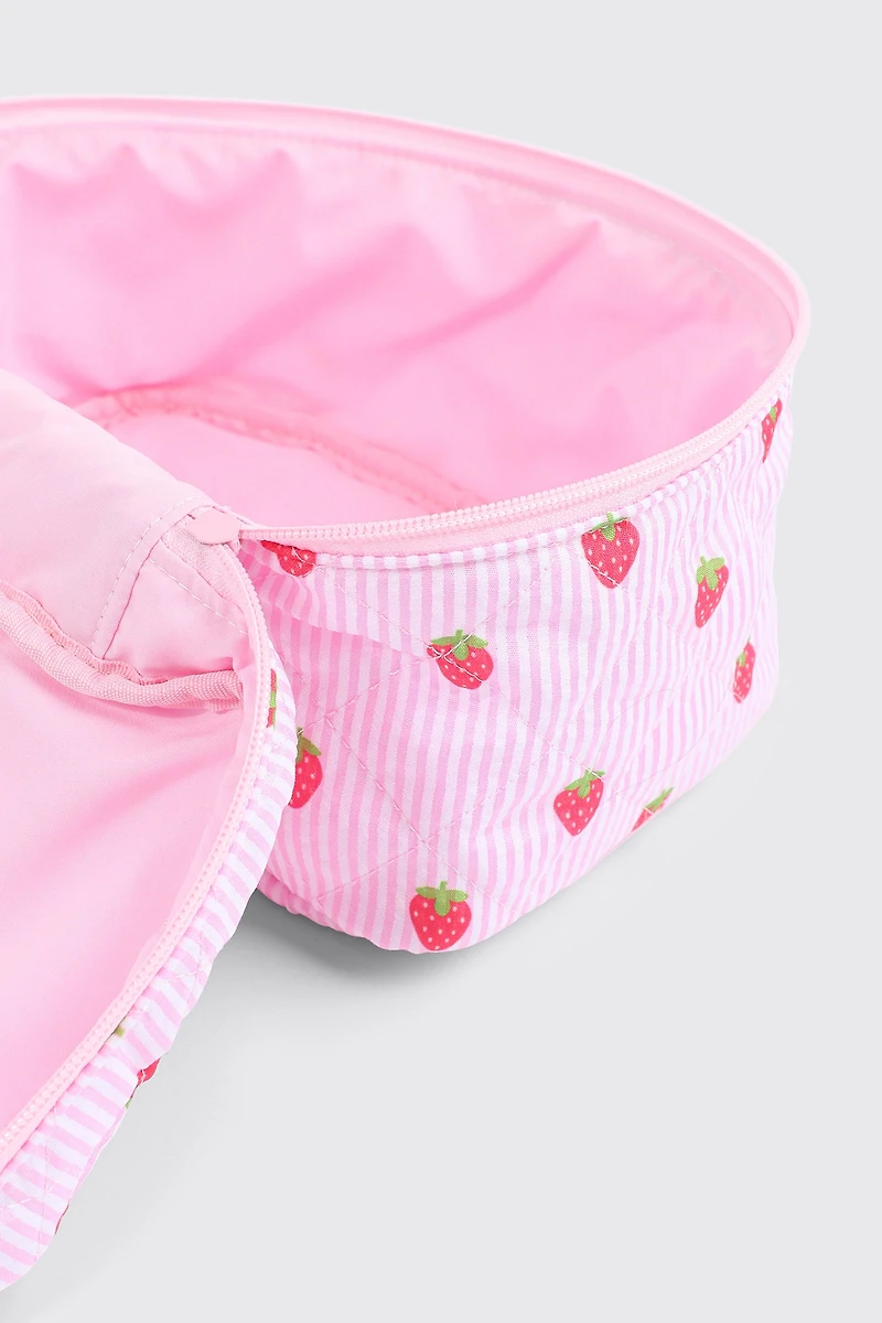 Trousse à cosmétiques imprimée fraise