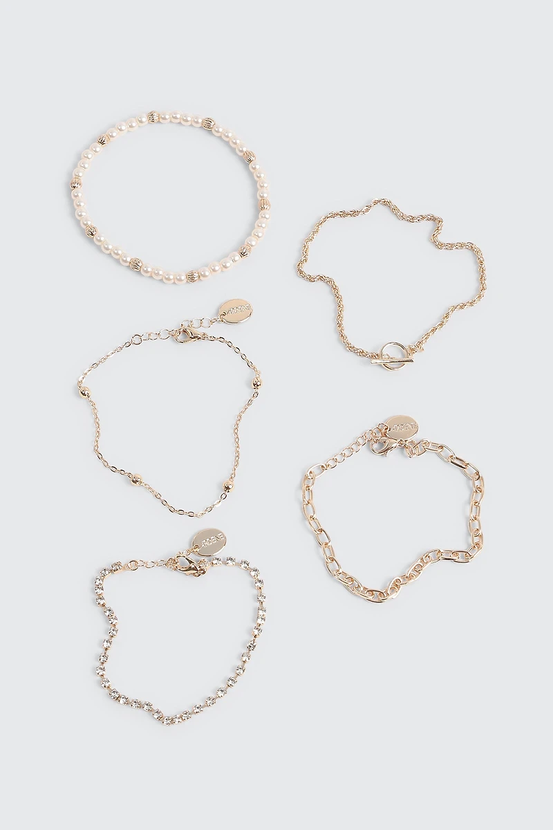 Lot de 5 bracelets à superposer