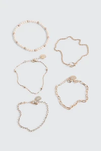 Lot de 5 bracelets à superposer