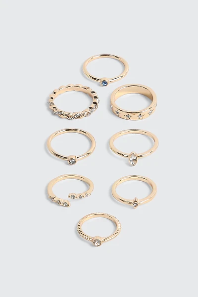 Lot de 6 bagues empilables