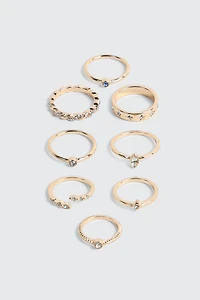 Lot de 6 bagues empilables