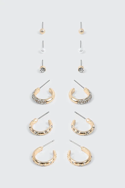 6-Pack Mixed Earrings Set