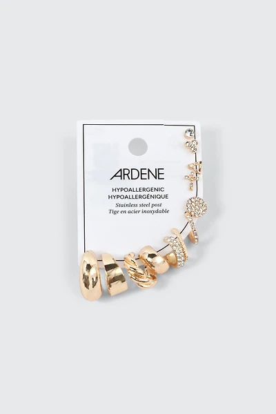 12-Pack Mixed Hoop & Stud Earrings