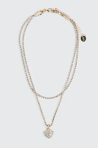 Two row heart Necklace
