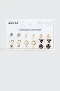 9-Pack Geometric Earrings Set