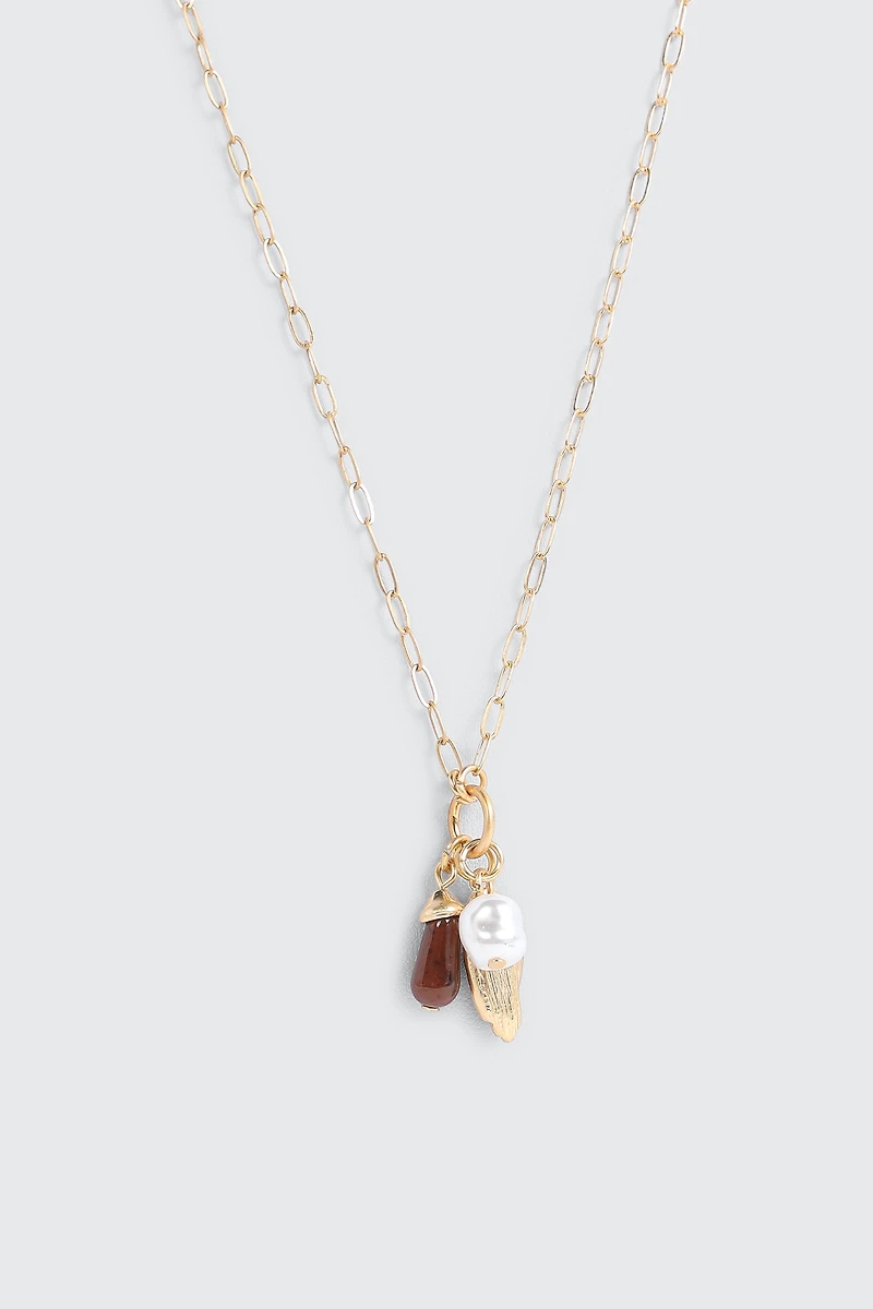2-Pack Beaded Charm Necklace Set