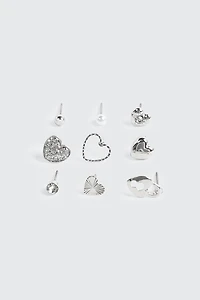 9-Pack Heart Earrings