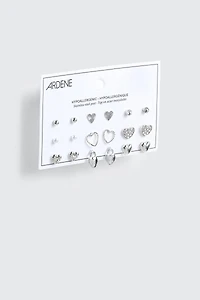 9-Pack Heart Earrings