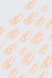 Lot de 20 ongles autocollants fleuris