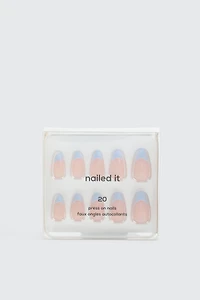 20-Pack Press-On French Tip Nails