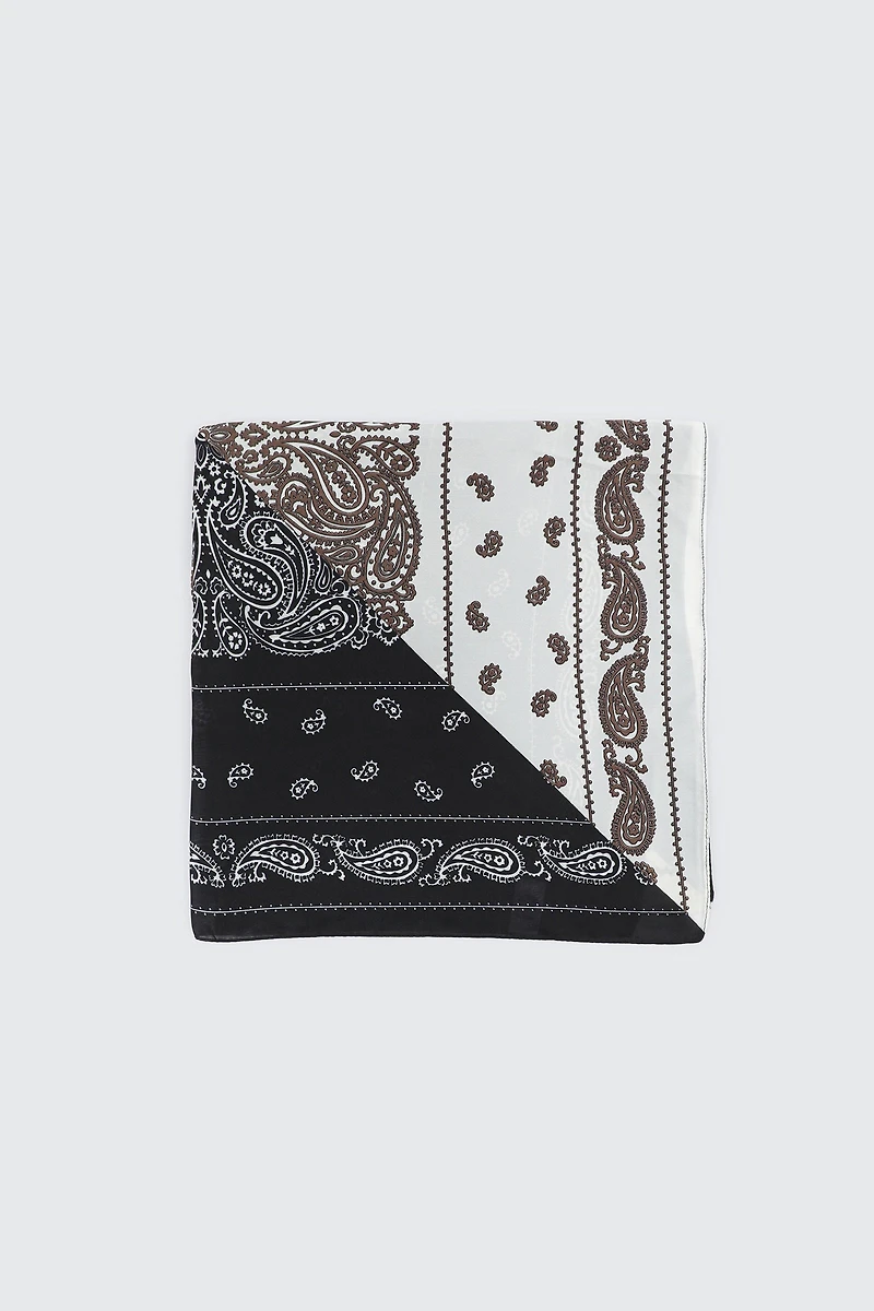 Bandana cachemire deux tons