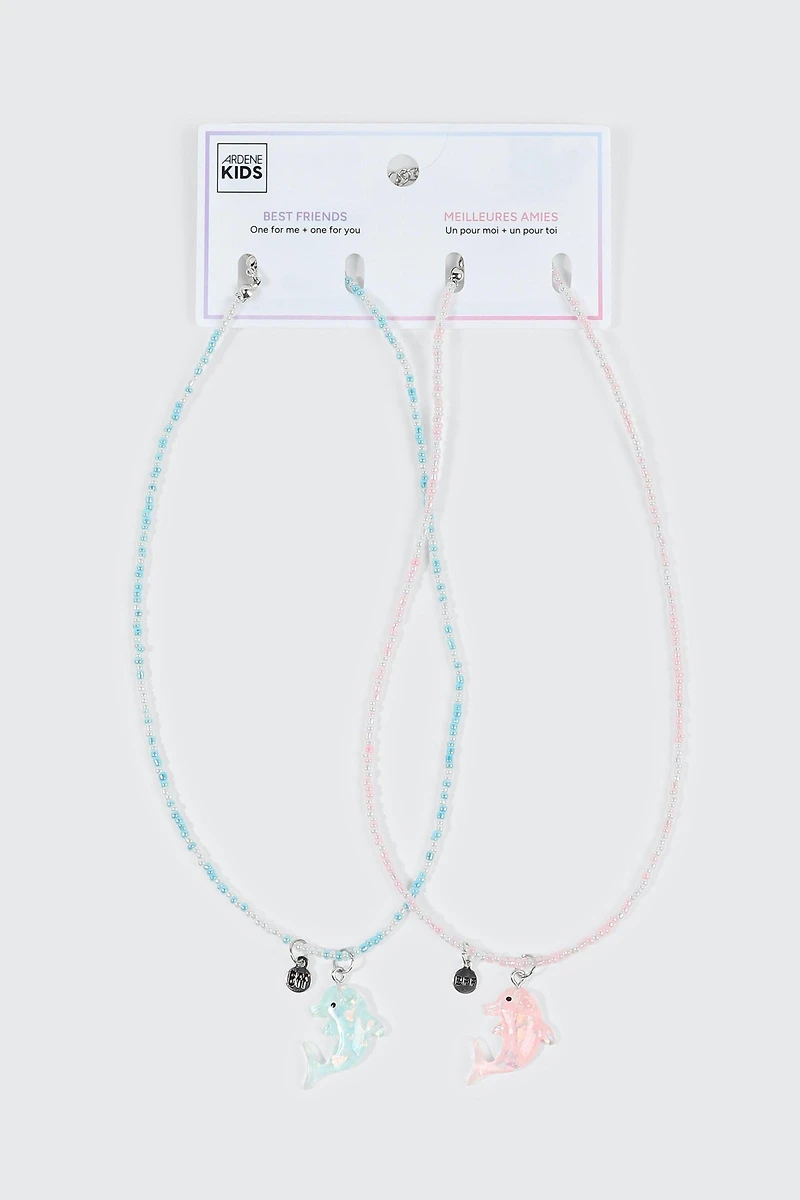 2-Pack Best Friend Dolphin Necklaces
