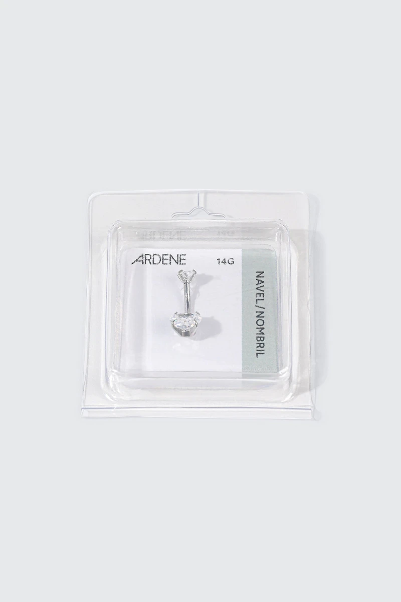 Perçage de nombril à pendentif cœur