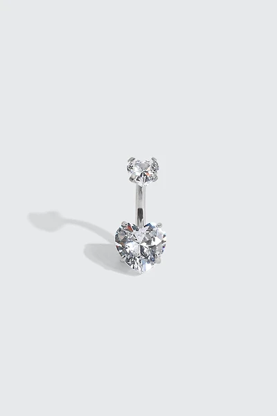 Heart Dangle Navel Piercing