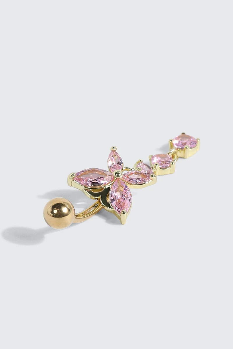 14K Gold Plated Navel Piercing