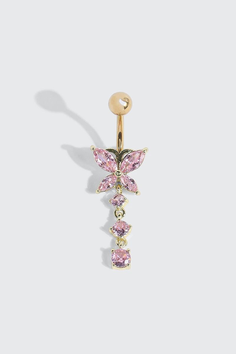 14K Gold Plated Navel Piercing