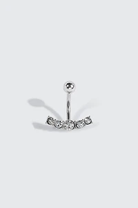 Arched Rhinestone Navel Piercing