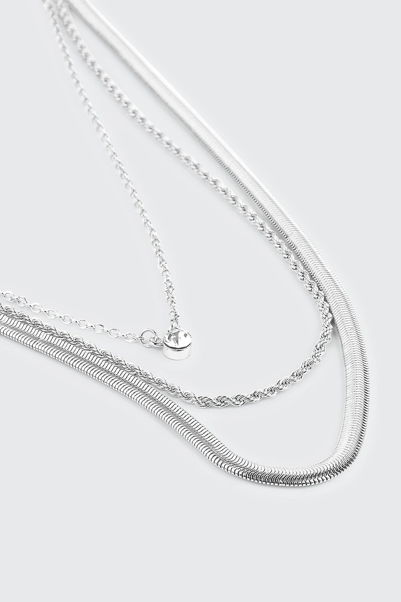 3-Row Chain Necklace