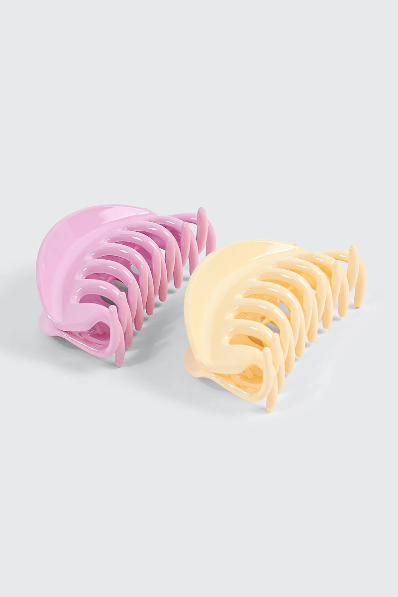 Lot de 2 pinces en demi-lune pour cheveux
