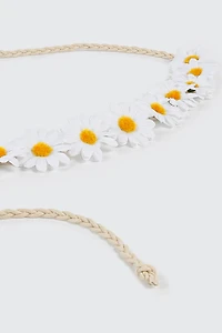 Bandeau à fleurs tressé