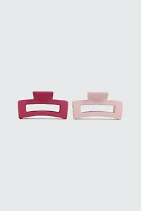 2 Pack Rectangular Cutout Hair Claws