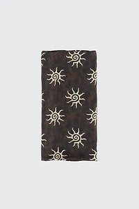 Foulard imprimé soleil spirale