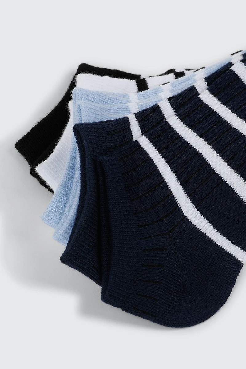 Lot de 4 paires de socquettes à rayures