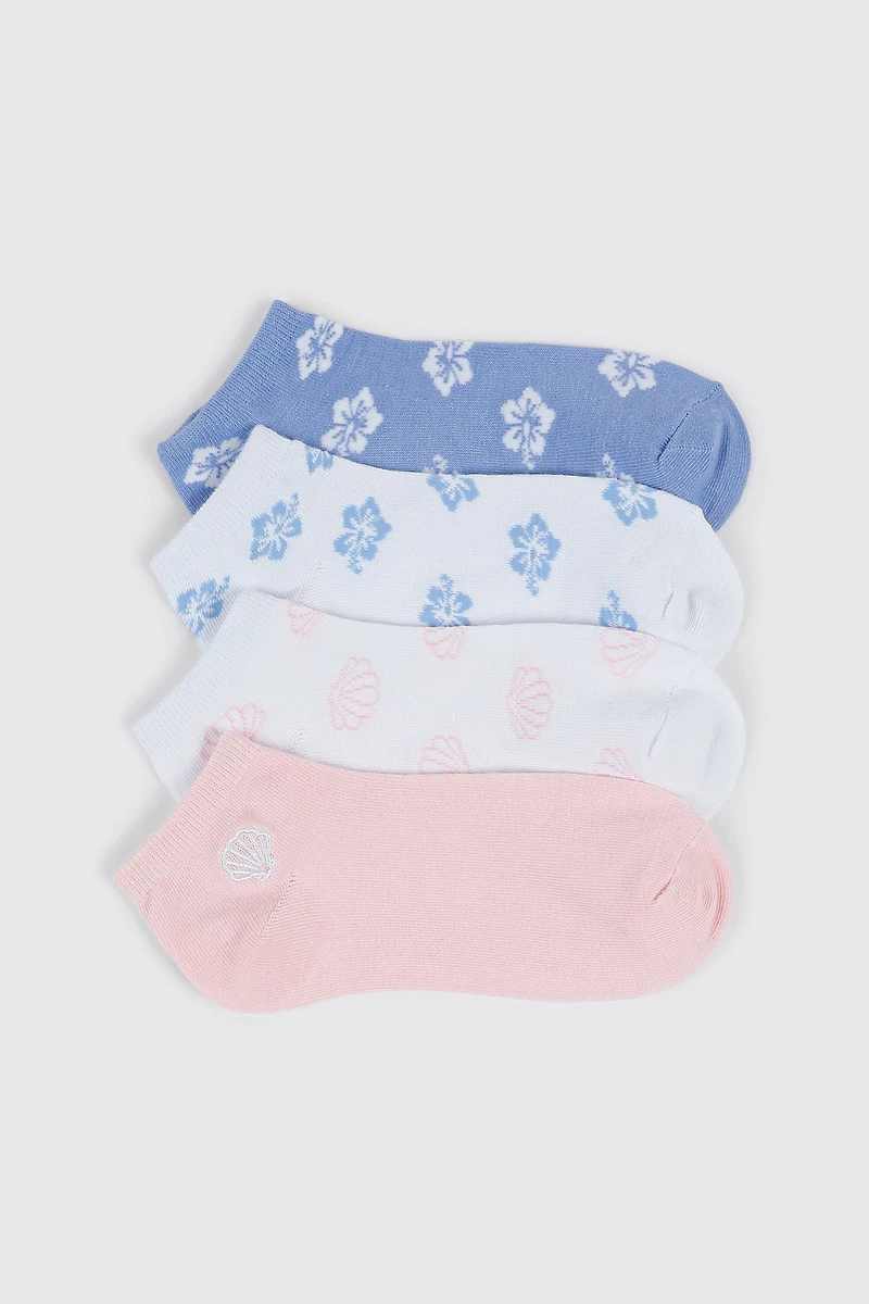 Socquettes à imprimé floral