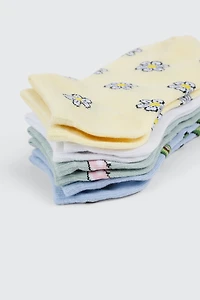 4-Pack Printed Ankle Socks