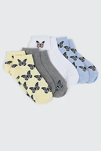 Lot de paires de socquettes papillon