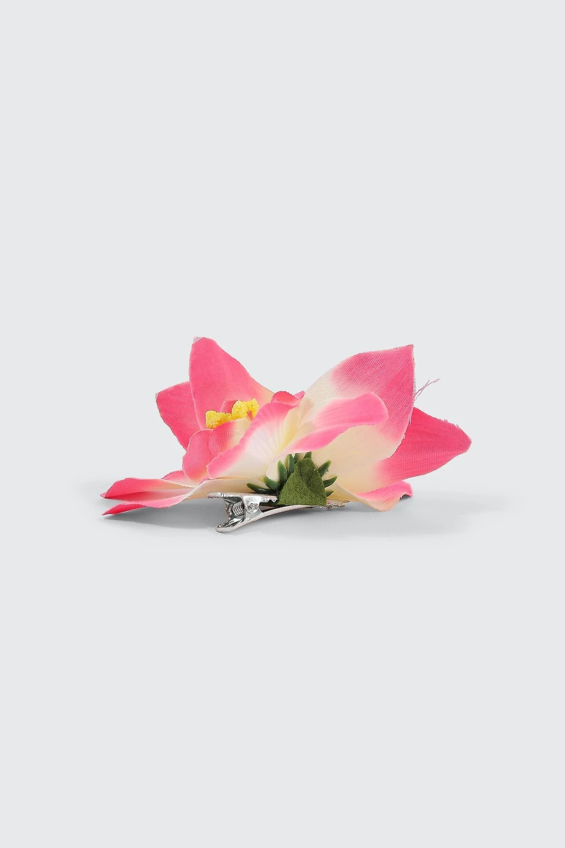 Pince à cheveux fleur tropicale