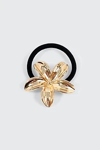 Metal Hibiscus Hair Tie