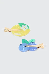 2-Pack Fruit Creaseless Hair Clips