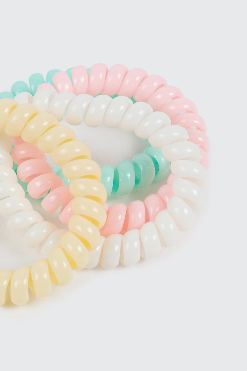 Lot de 4 élastiques à cheveux spirale