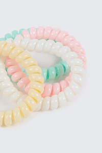 Lot de 4 élastiques à cheveux spirale