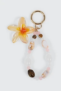 Porte-clés à breloque hibiscus