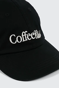 Casquette de baseball à broderie Coffee Club