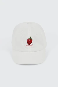 Raspberry Embroidered Cap