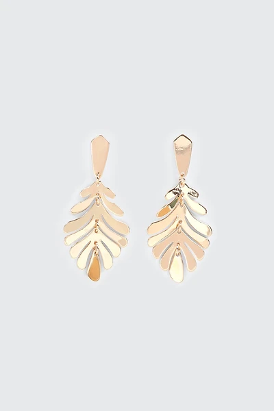 Palm Leaf Dangle Earrings
