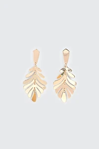 Palm Leaf Dangle Earrings