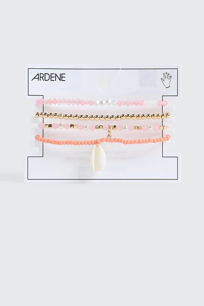 4-Pack Beaded Stretch Bracelets