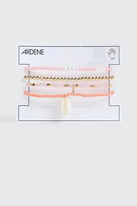 4-Pack Beaded Stretch Bracelets