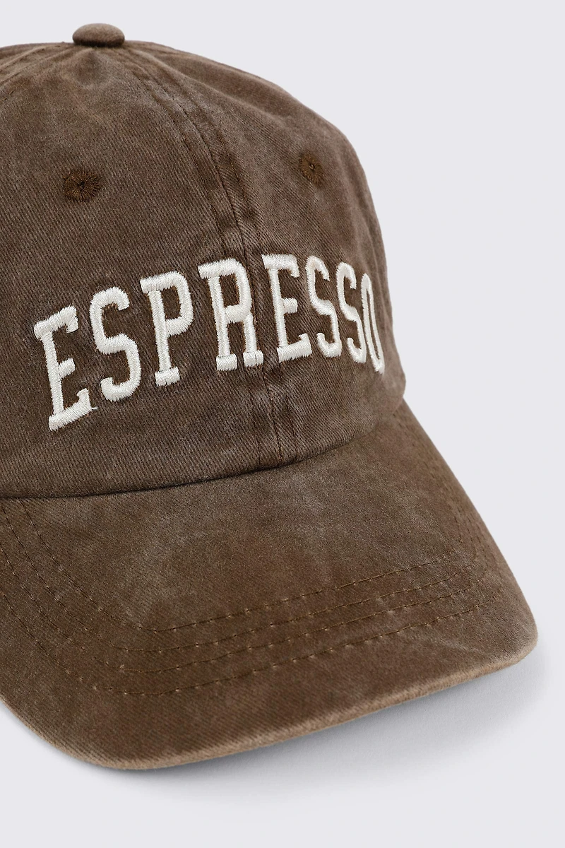 Casquette de baseball brodée Espresso