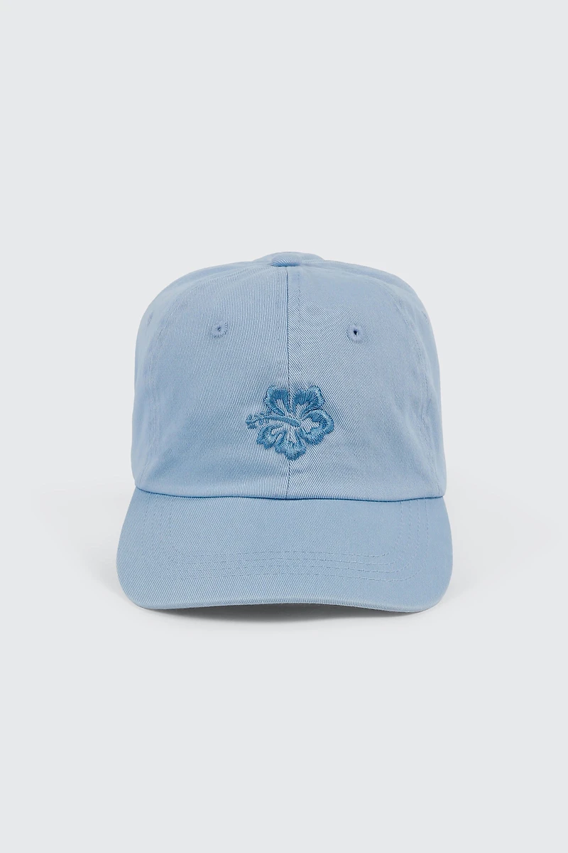 Hibiscus Embroidery Baseball Cap