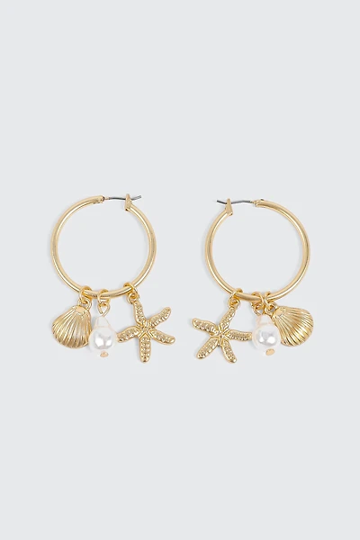 Charm Hoop Earrings