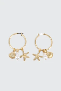 Charm Hoop Earrings